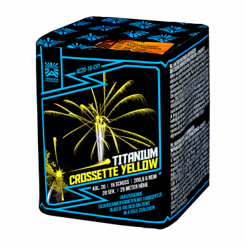 Titanium Crossette Yellow ist eine 16 schuss batterie von argento